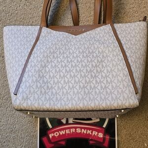 Michael Kors Gray and Tan Women's Tote Bag